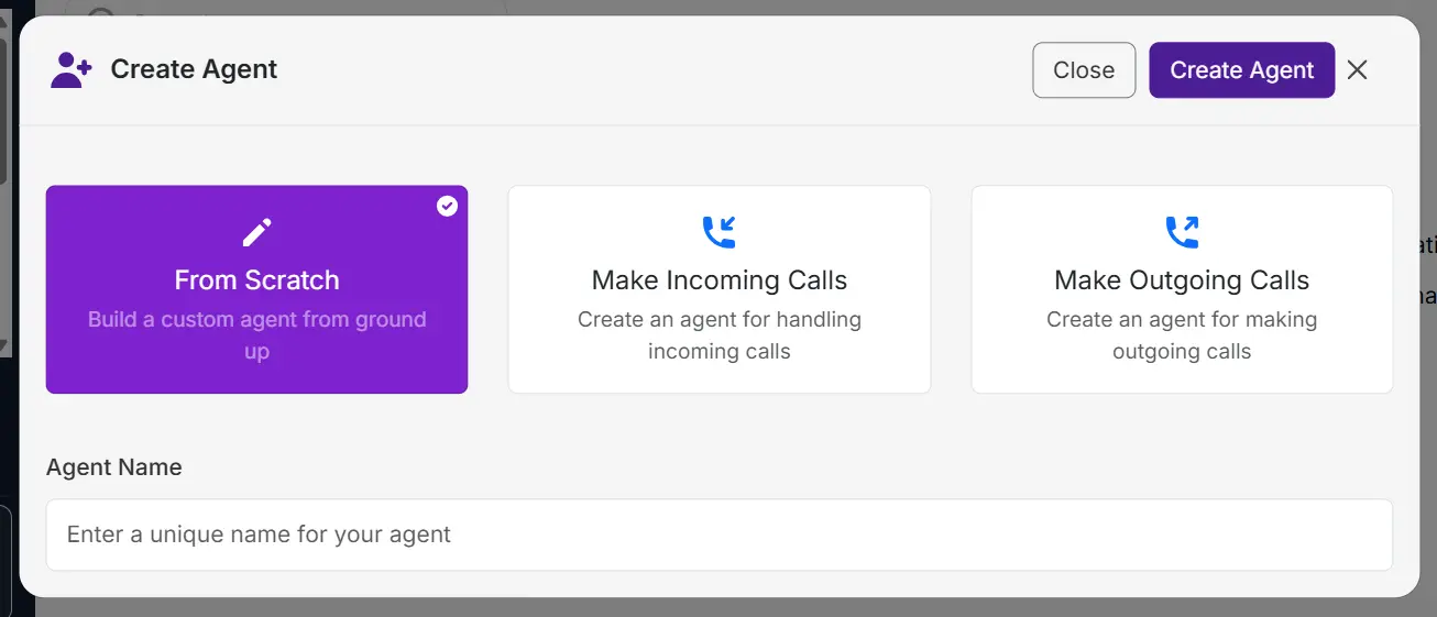 screenshot of VoAgents