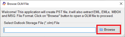 screenshot of DataVare OLM to PST Converter