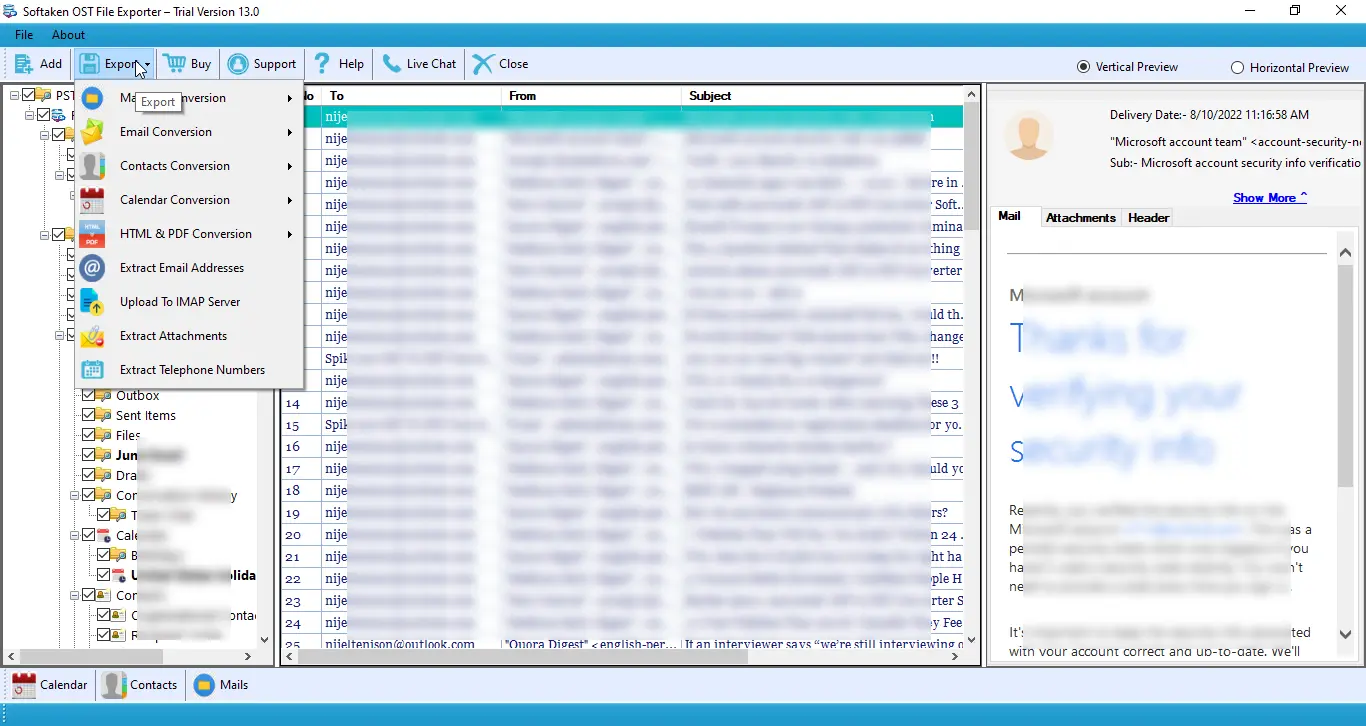 screenshot of Softaken OST to PST Converter
