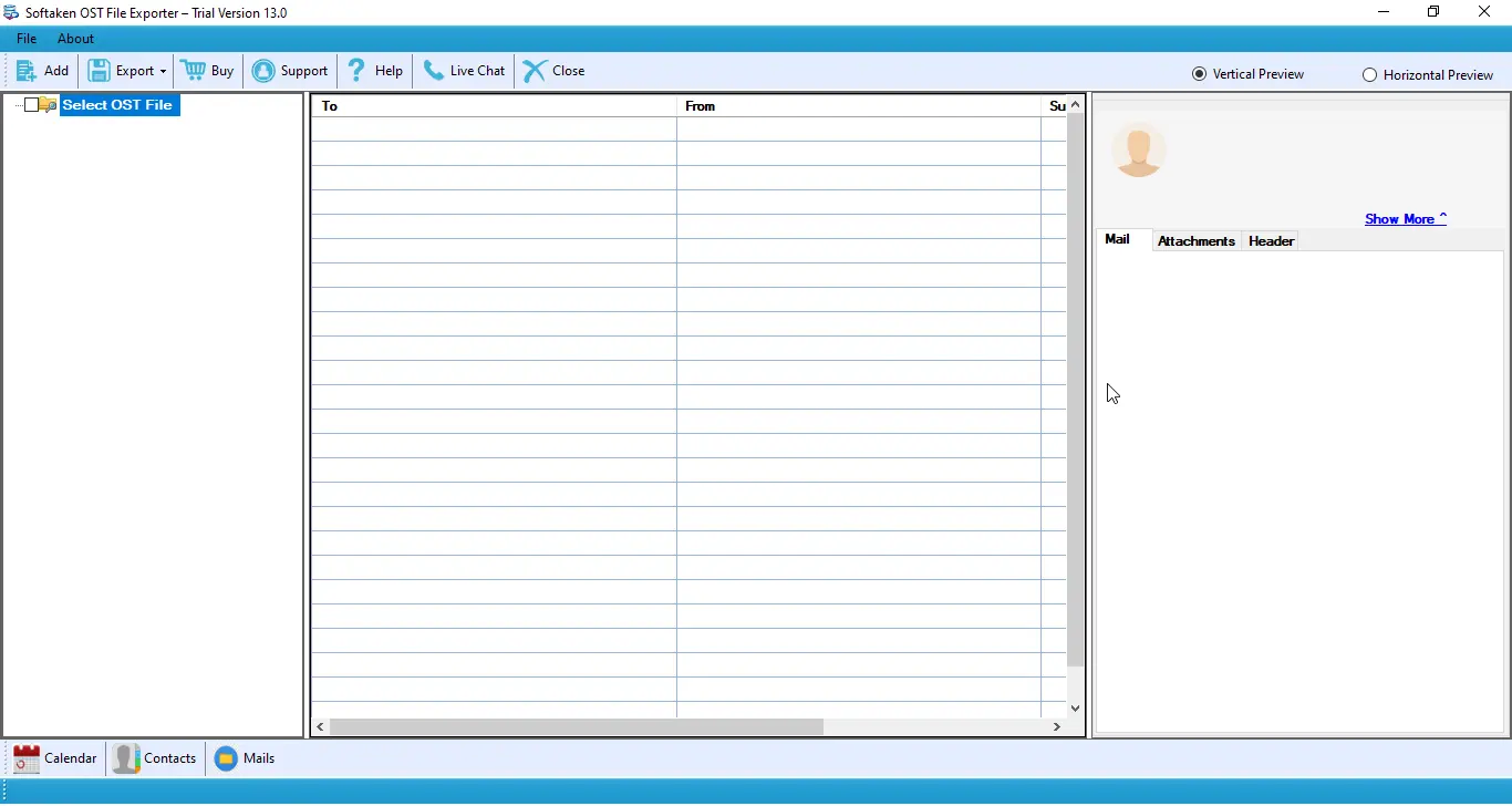 screenshot of Softaken OST to PST Converter