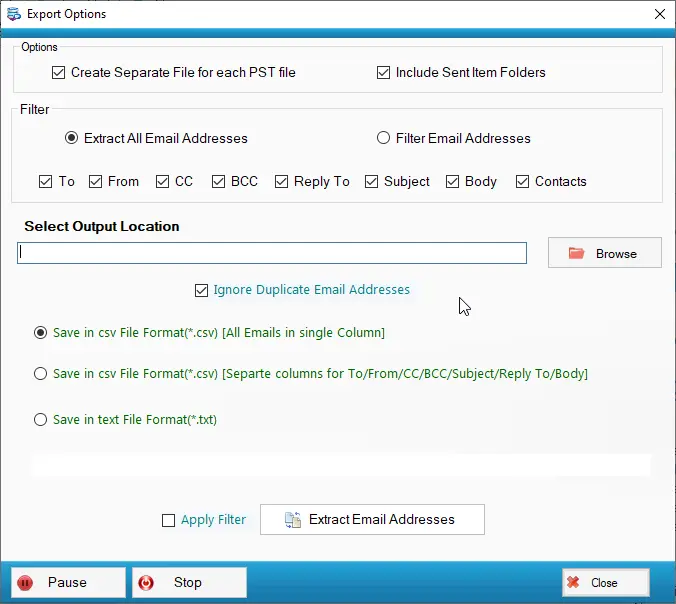screenshot of Softaken OST Conversion Suite
