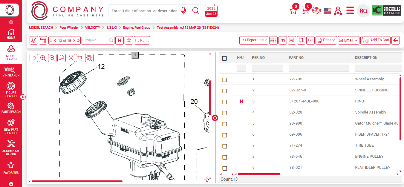 screenshot of Intelli Catalog
