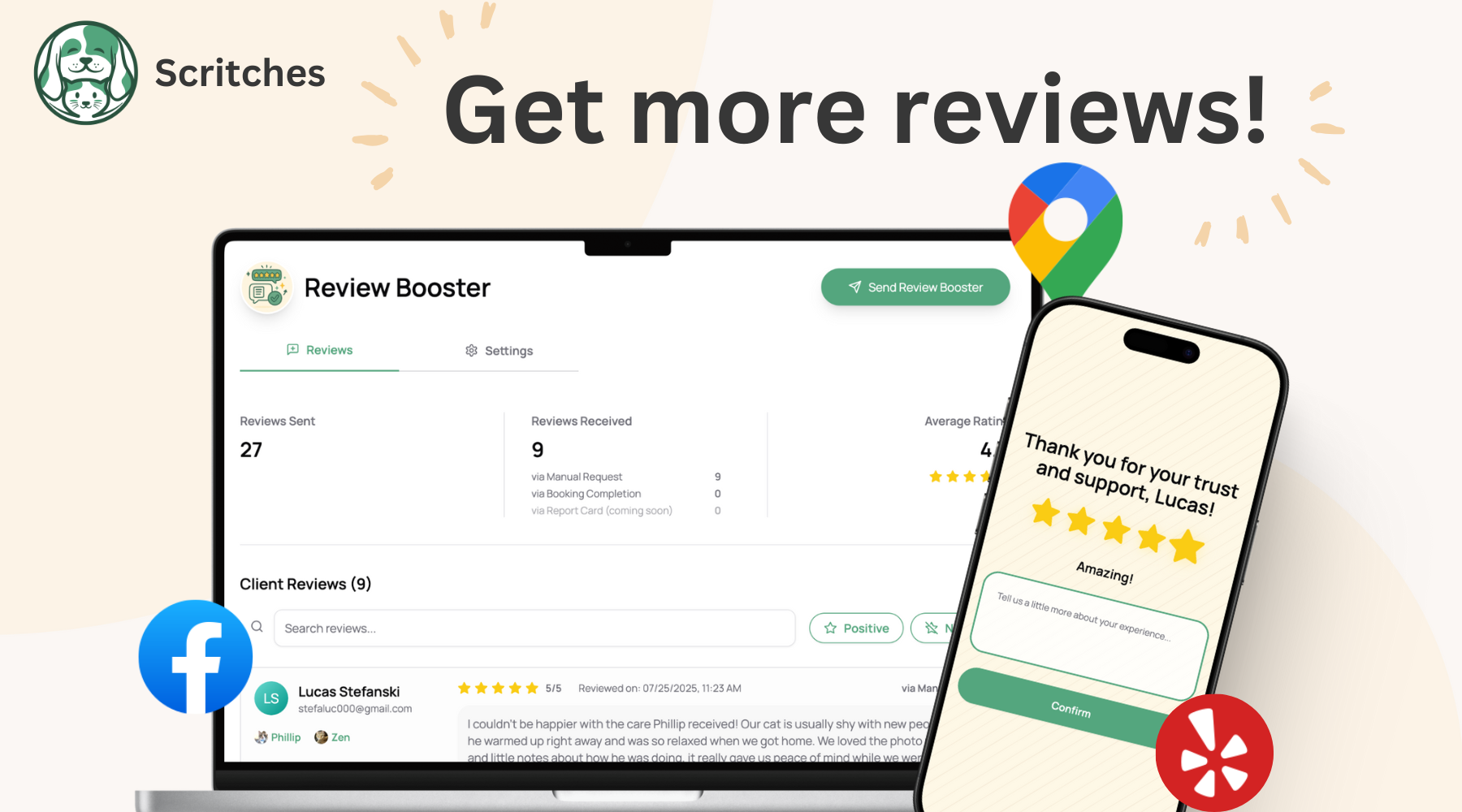 screenshot of Scritches