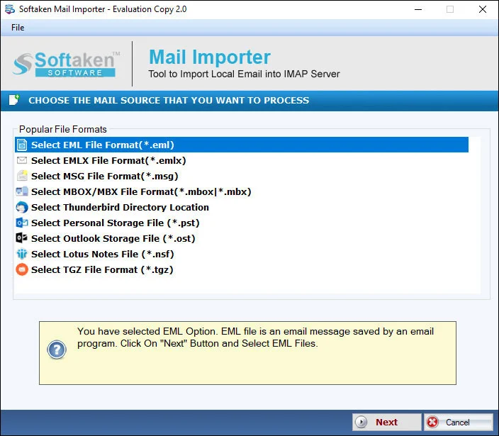 screenshot of Softaken PST to Office 365 Importer