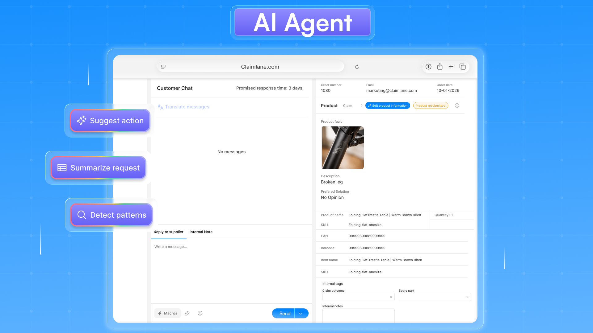 screenshot of Claimlane