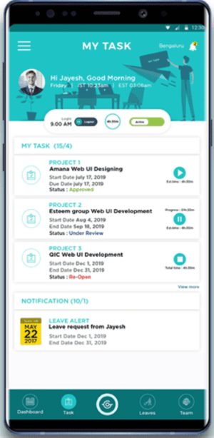 screenshot of Goalz Work