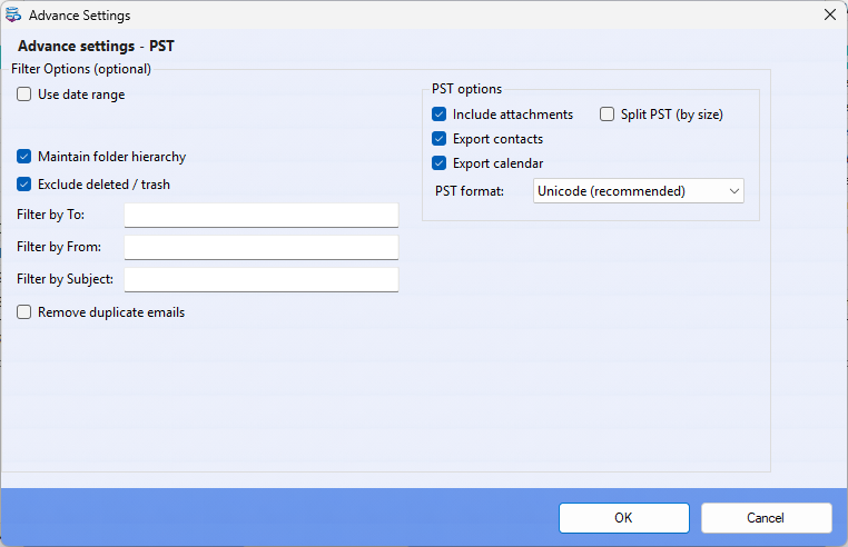 screenshot of Softaken TGZ to PST Converter Tool