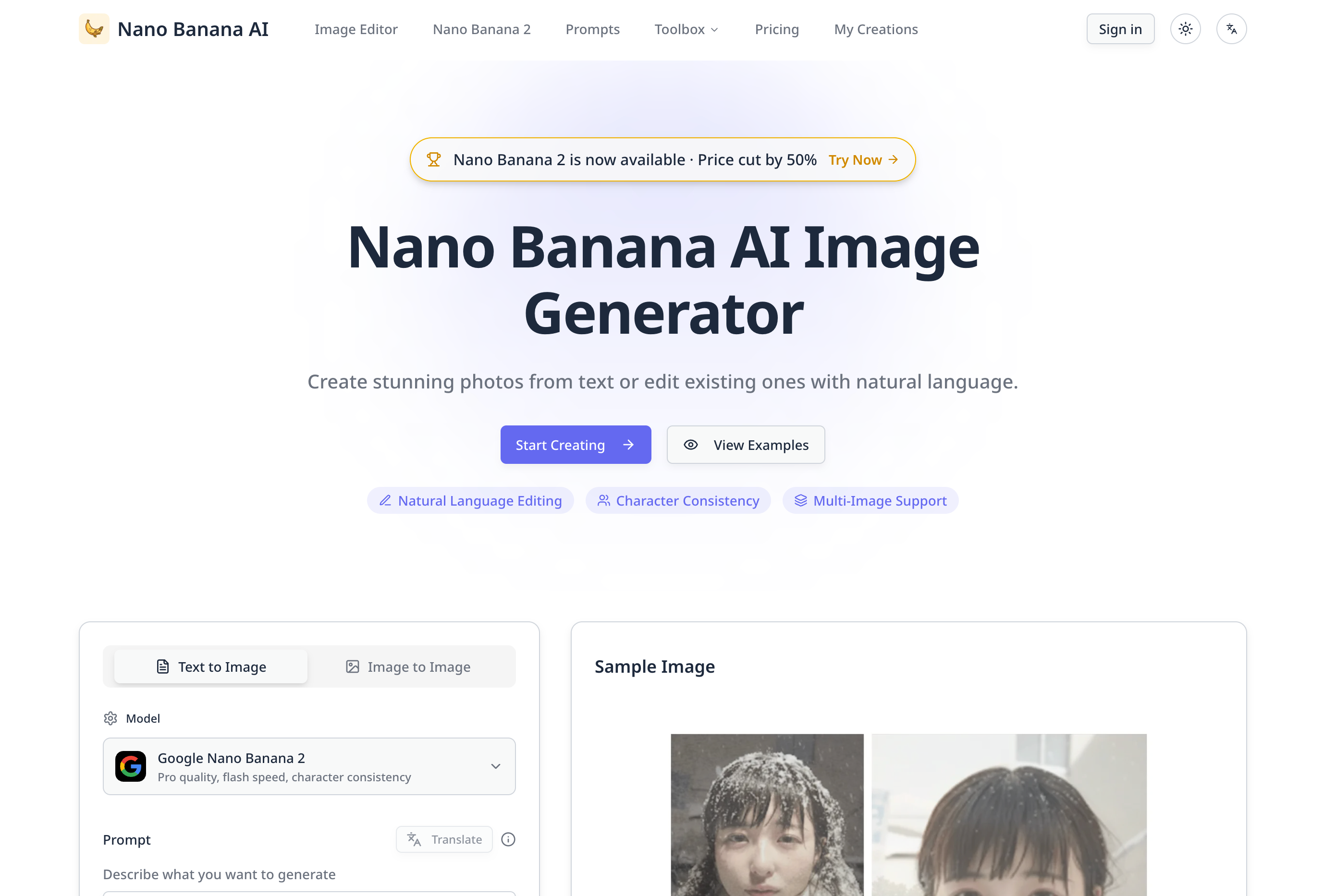 screenshot of Nano Banana – Simple AI Photo Creator and Editor