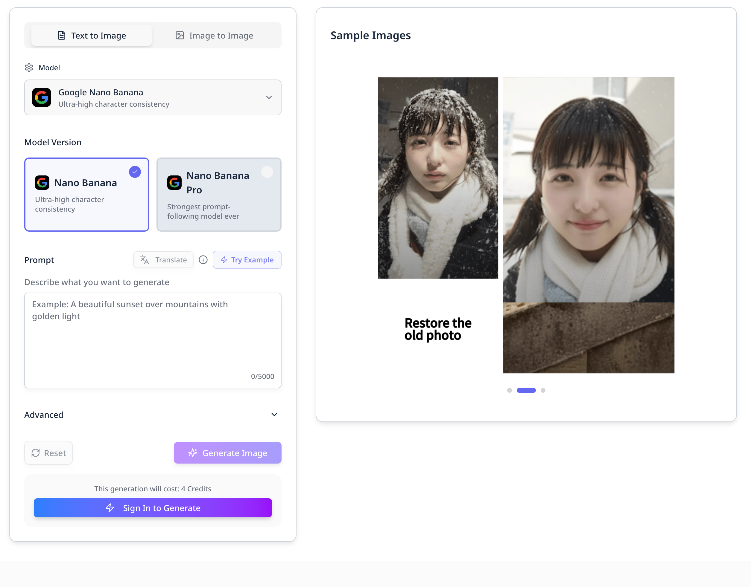 screenshot of Nano Banana – Simple AI Photo Creator and Editor