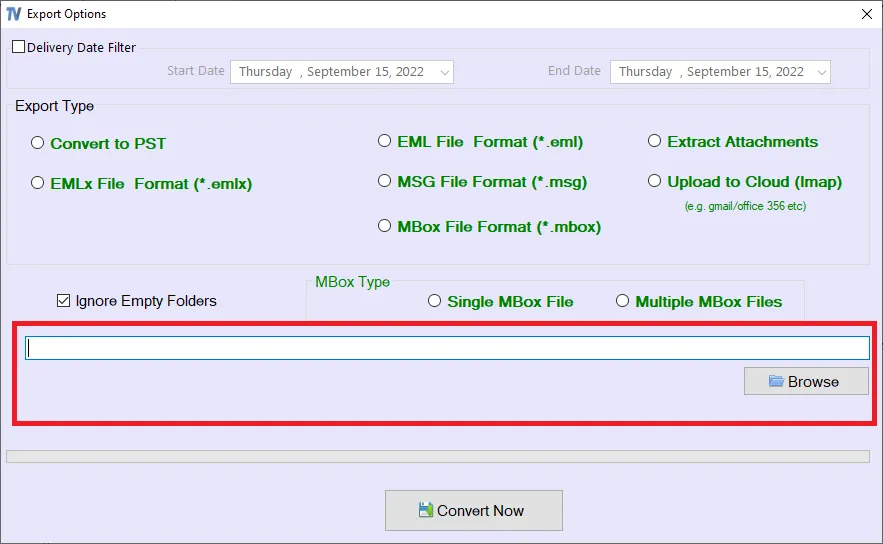 screenshot of TrustVare OLM Converter 
