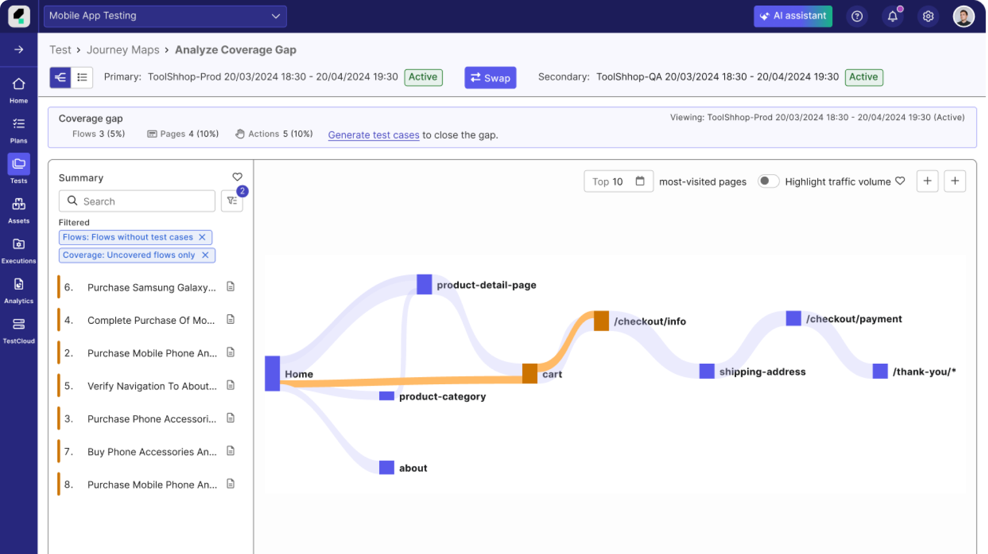 screenshot of Katalon True Platform