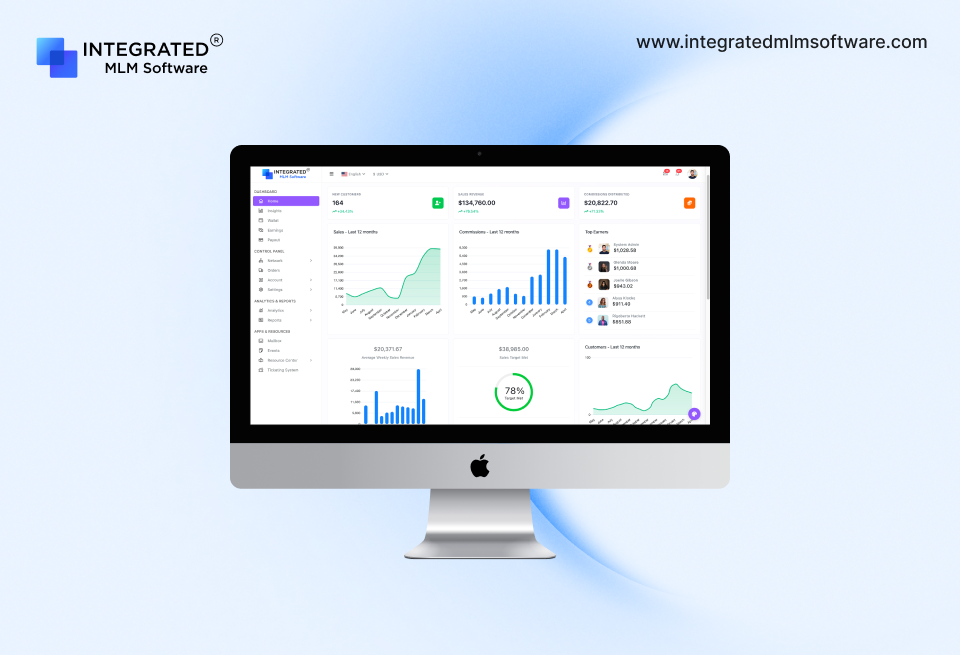 screenshot of Integrated MLM Software