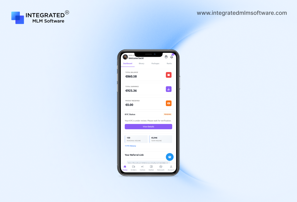 screenshot of Integrated MLM Software
