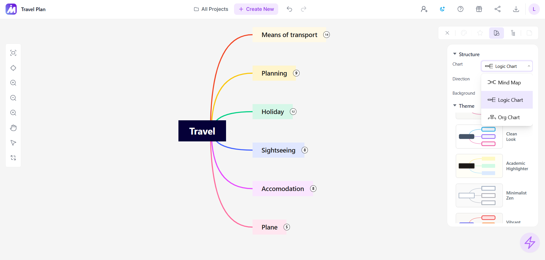 screenshot of MindMap AI