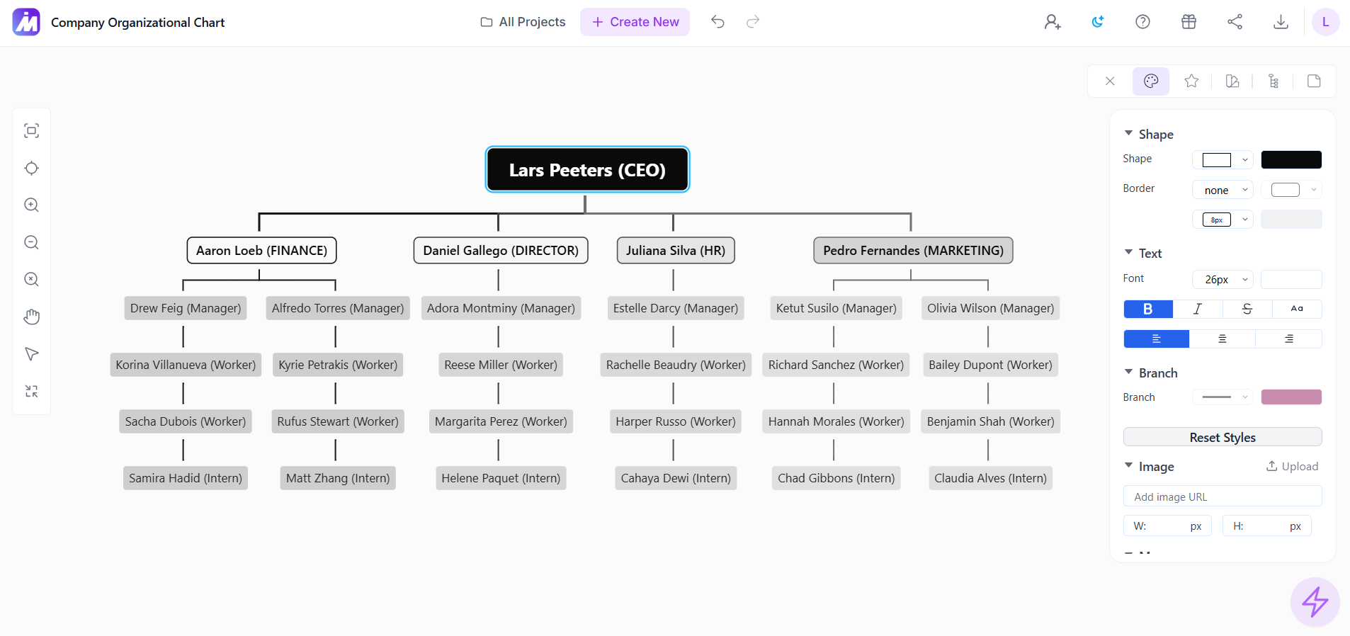 screenshot of MindMap AI