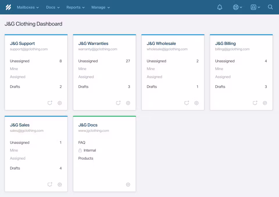 screenshot of Help Scout