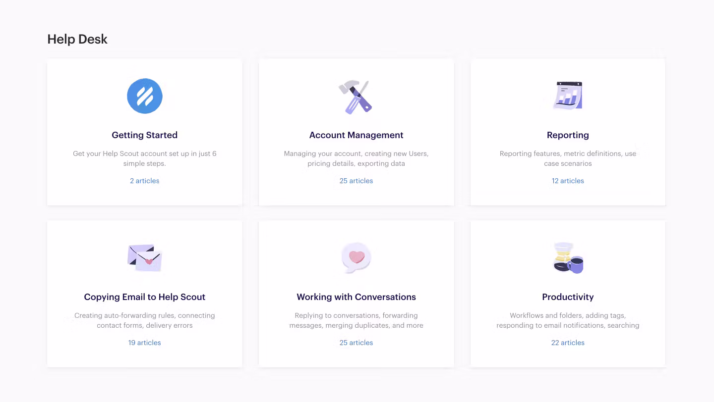 screenshot of Help Scout