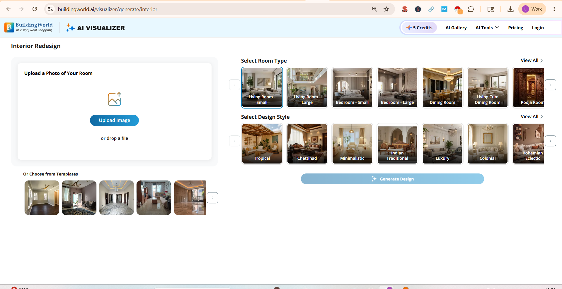 screenshot of Interior Redesign