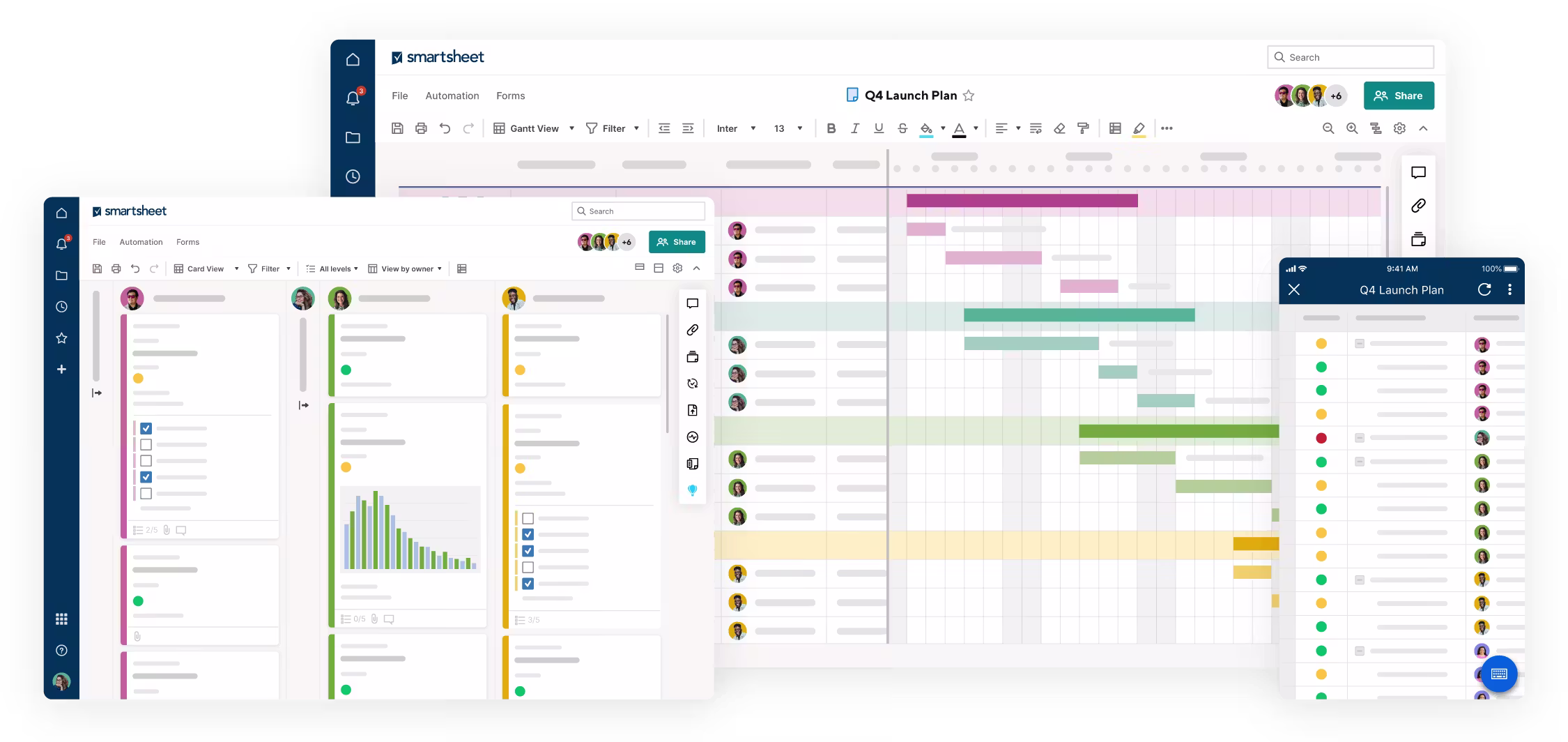 screenshot of Smartsheet