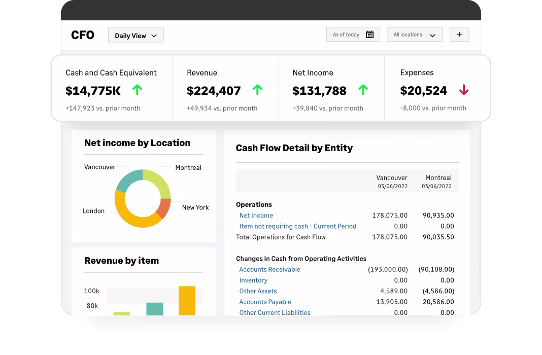 screenshot of Sage Intacct