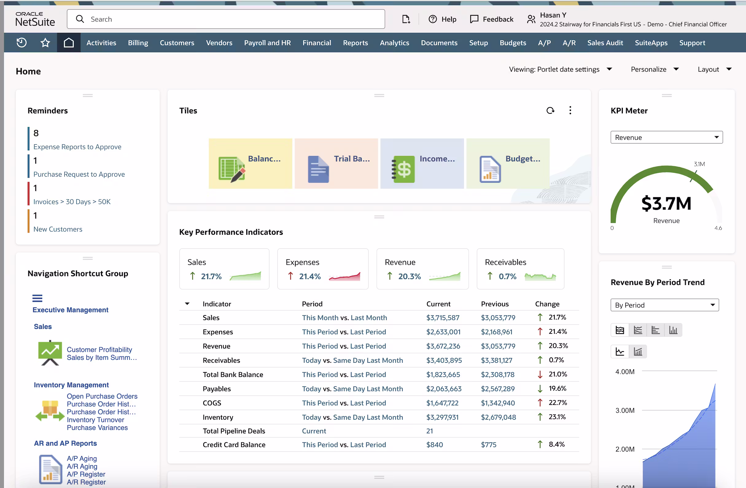 screenshot of NetSuite