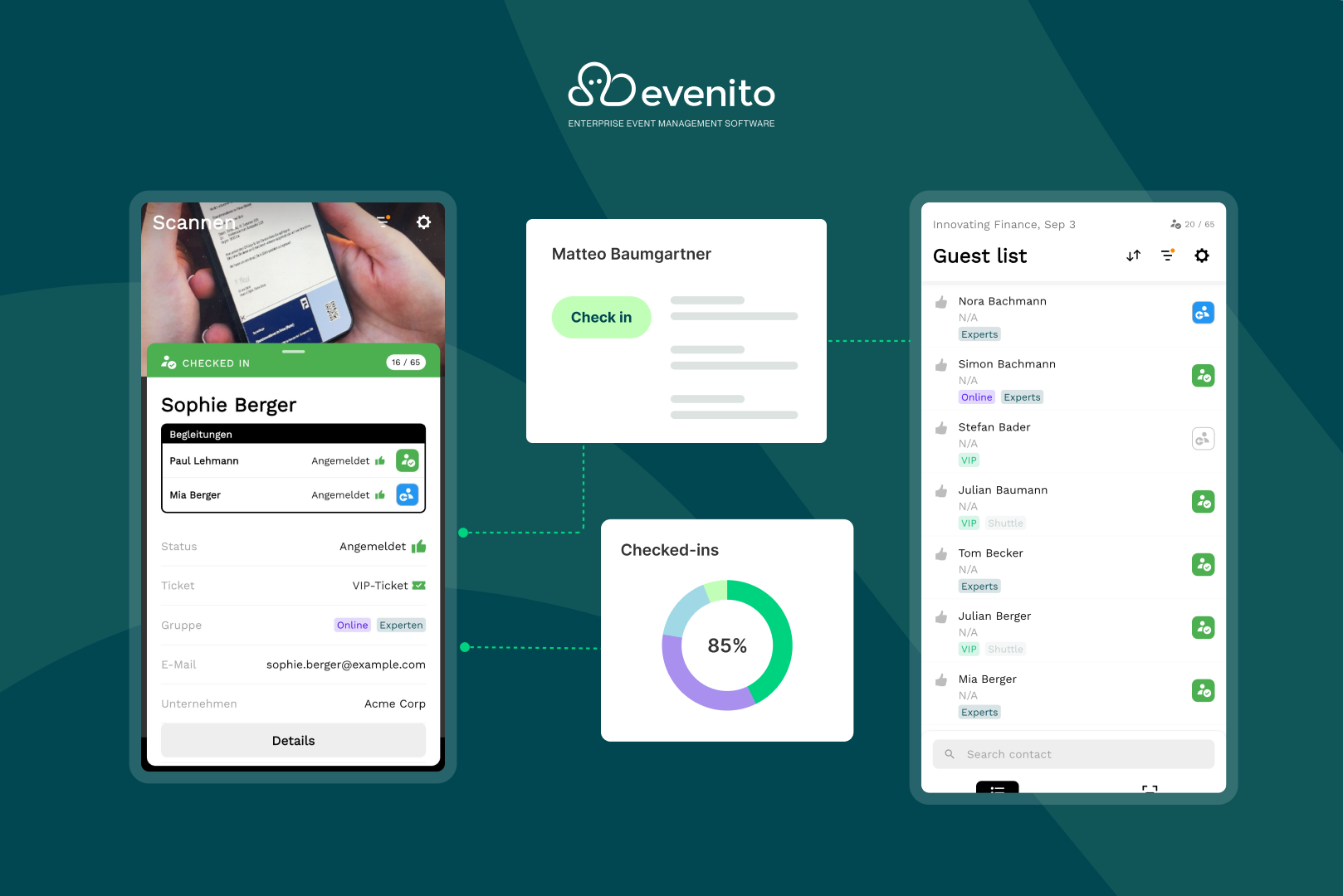 screenshot of evenito