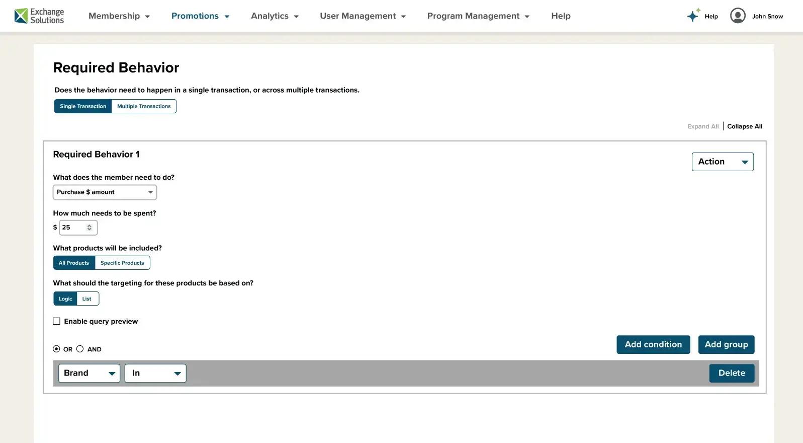 screenshot of Exchange Solutions