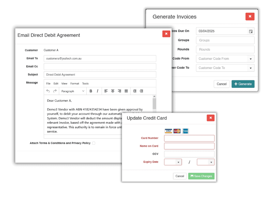 screenshot of EasyVend
