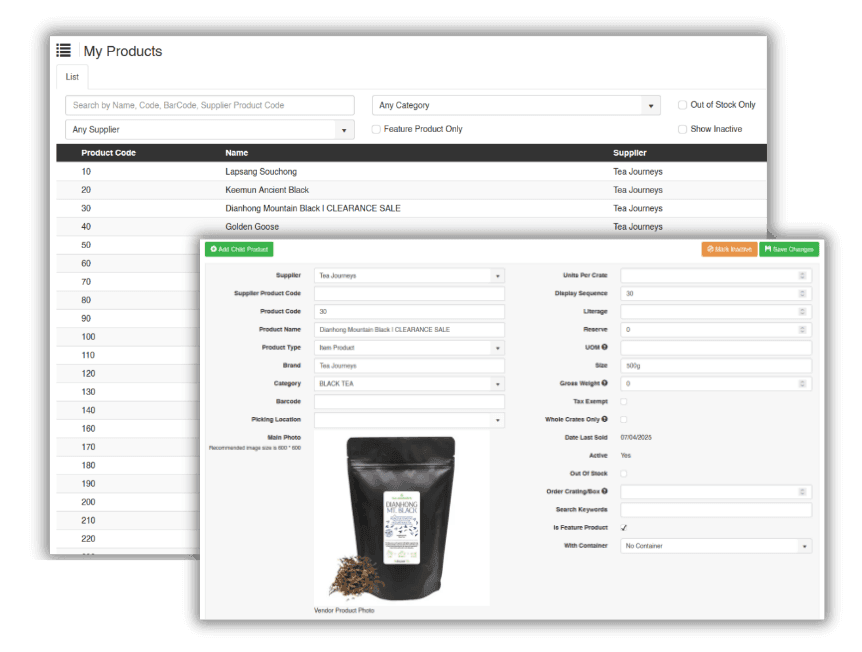 screenshot of EasyVend