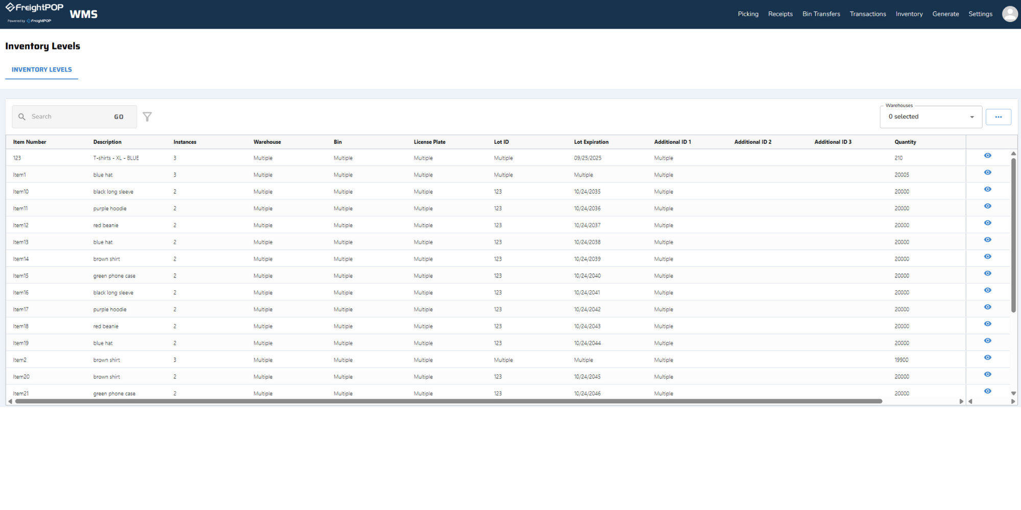 screenshot of FreightPOP