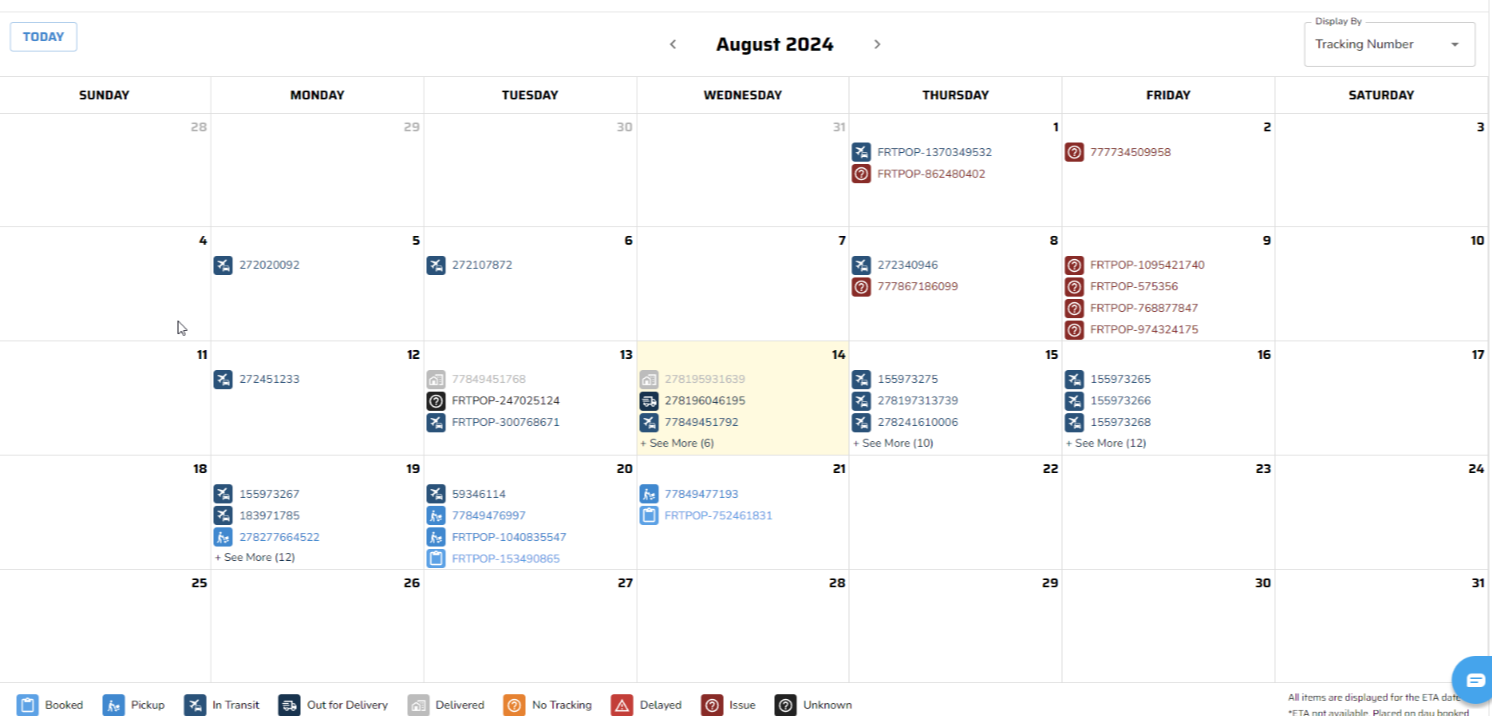 screenshot of FreightPOP