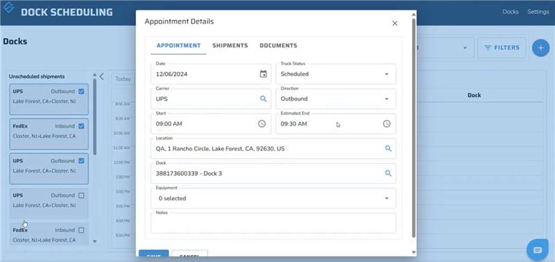 screenshot of FreightPOP