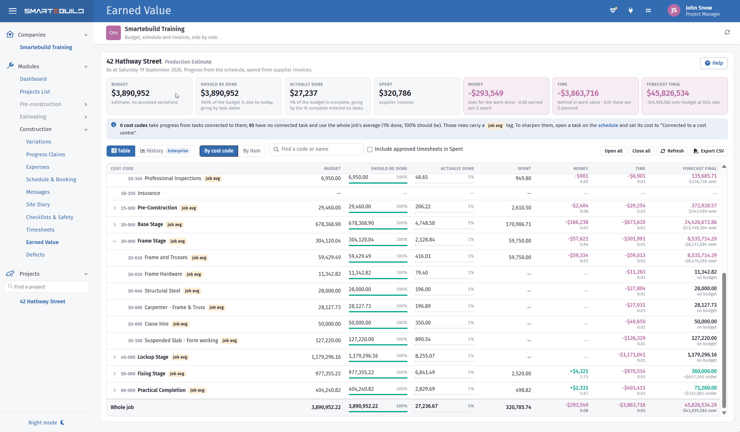 screenshot of SmarteBuild