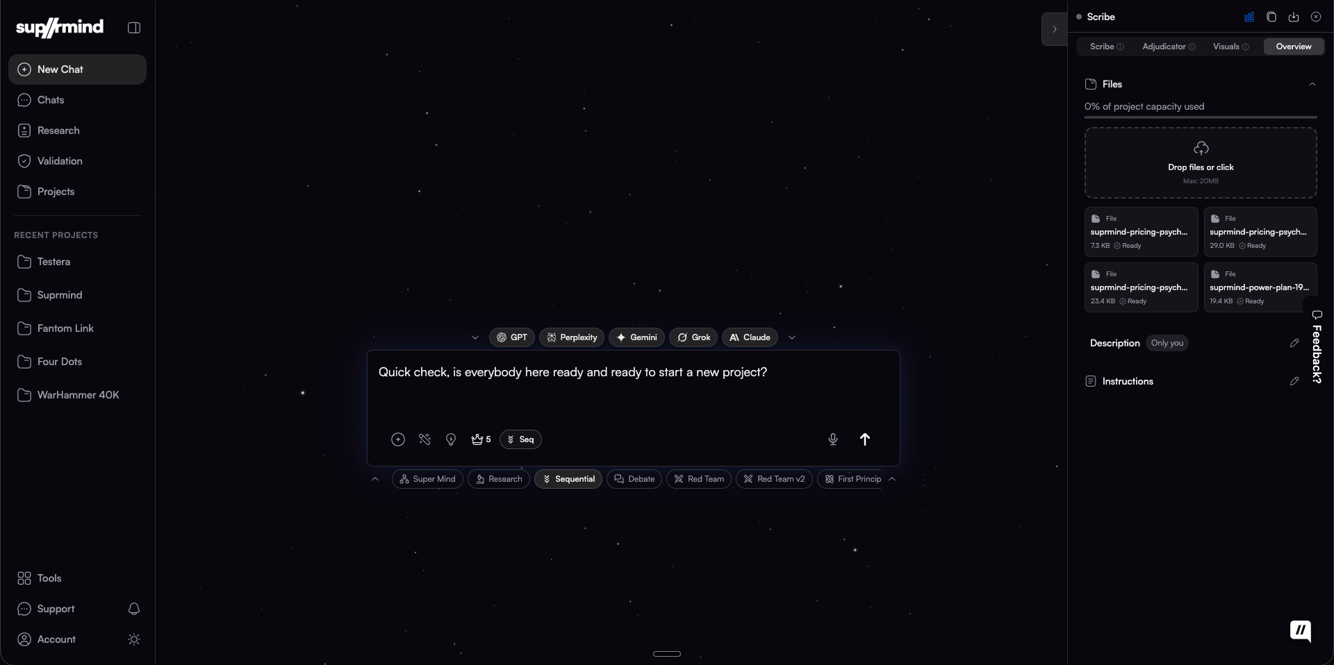 screenshot of Suprmind