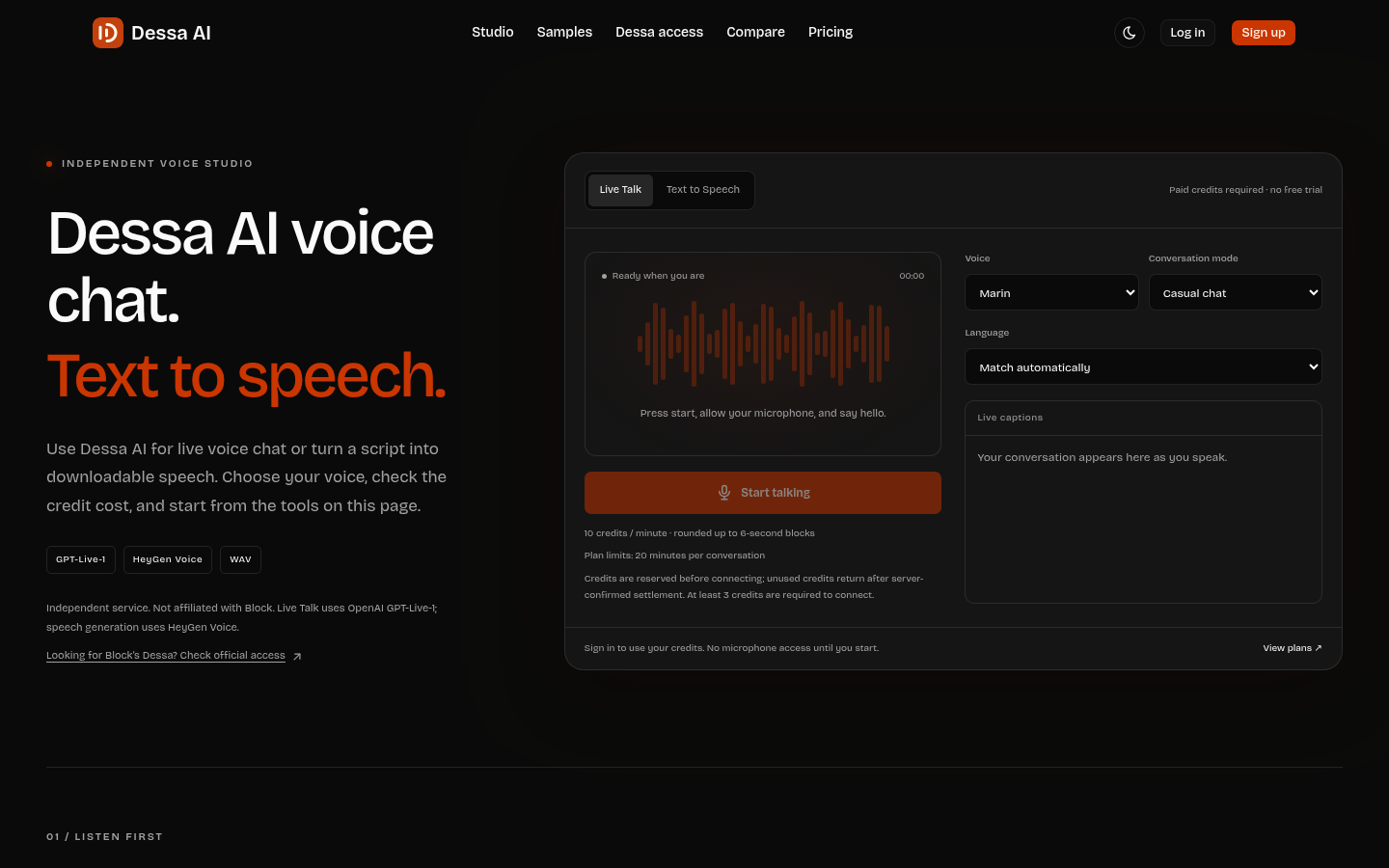 screenshot of Dessa AI