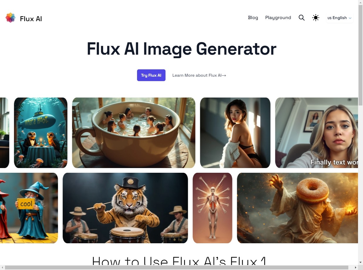 screenshot of Flux AI