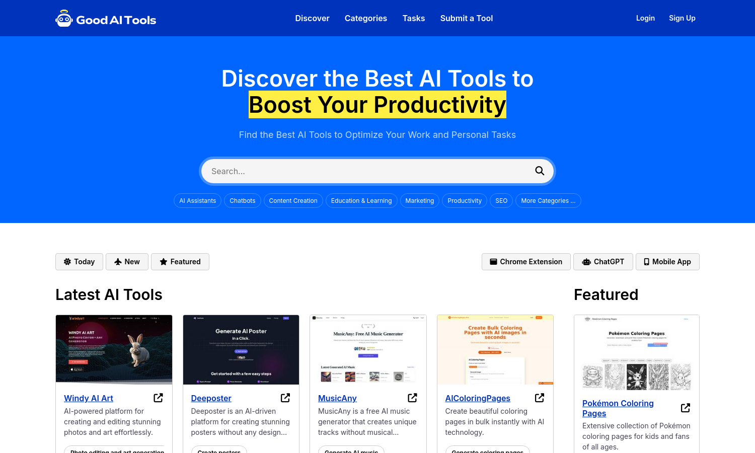 screenshot of Good AI Tools