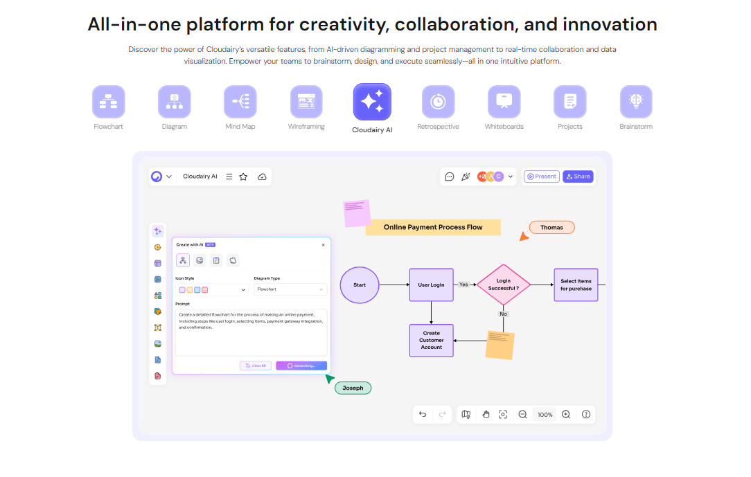 screenshot of Cloudairy