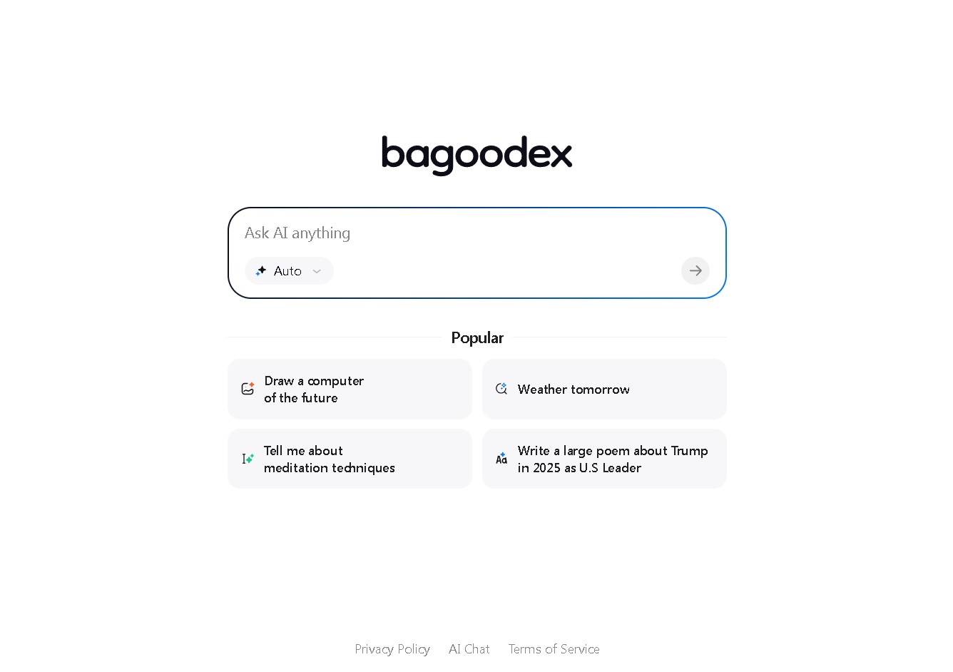 screenshot of Bagoodex