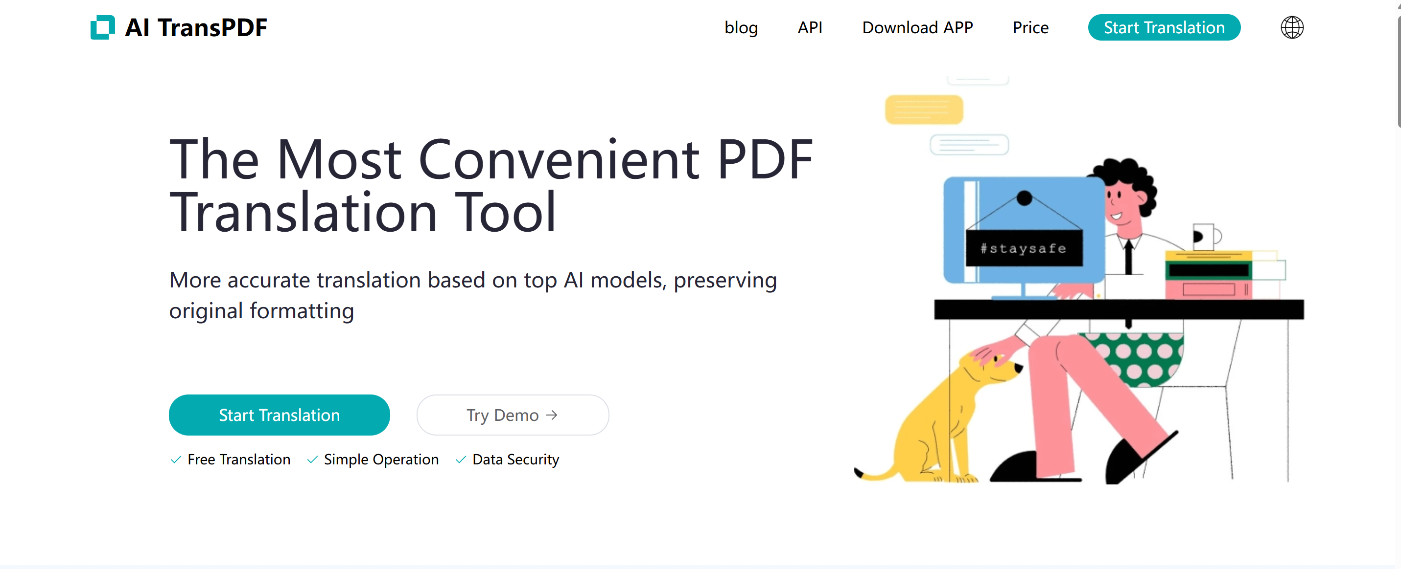 screenshot of AI TransPDF