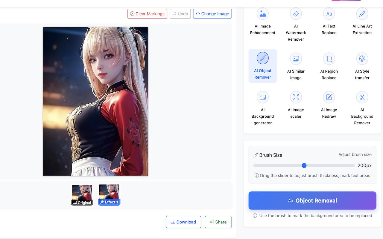 screenshot of AI Image Editor