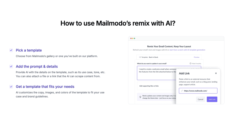 screenshot of Remix with AI
