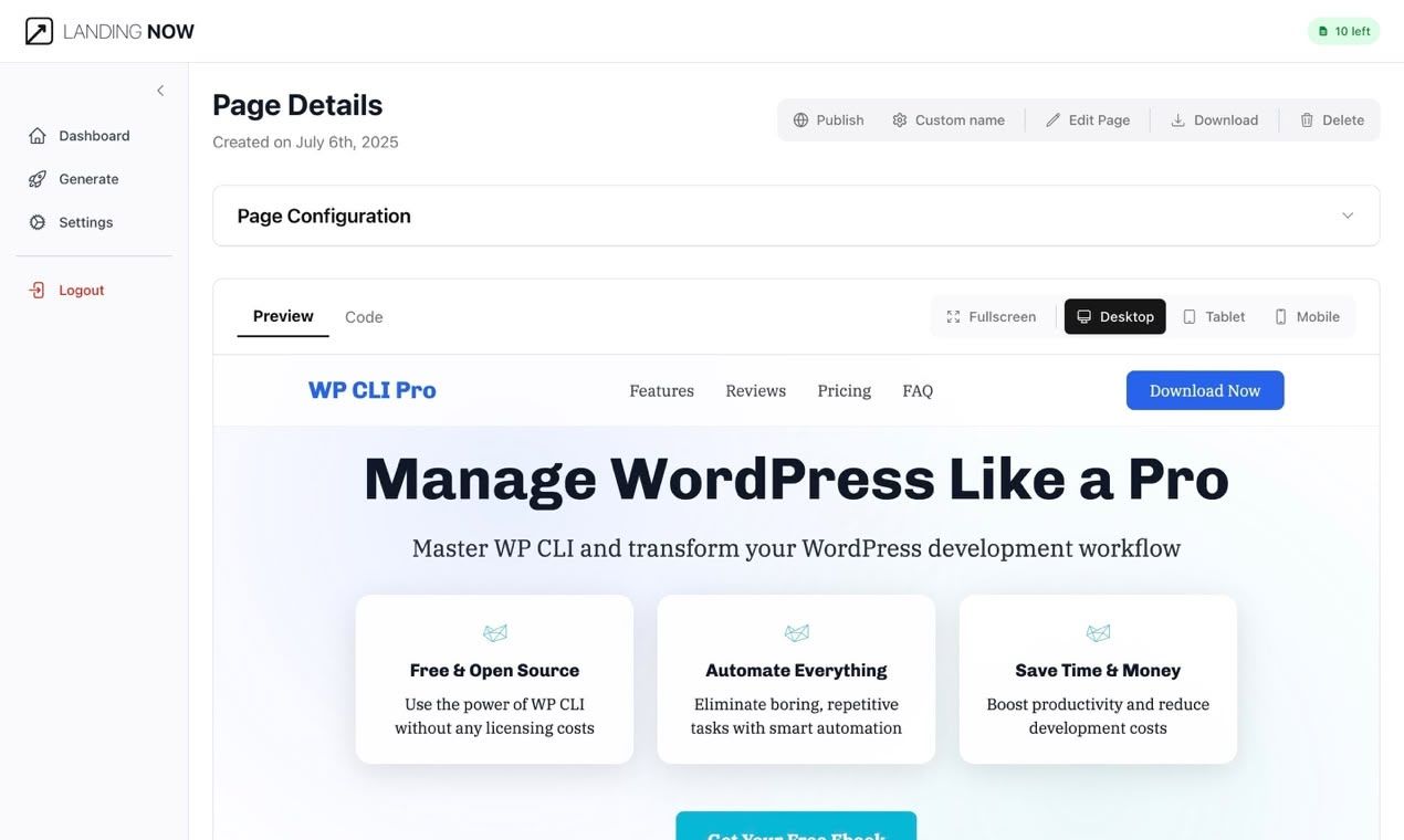 screenshot of https://importly.io