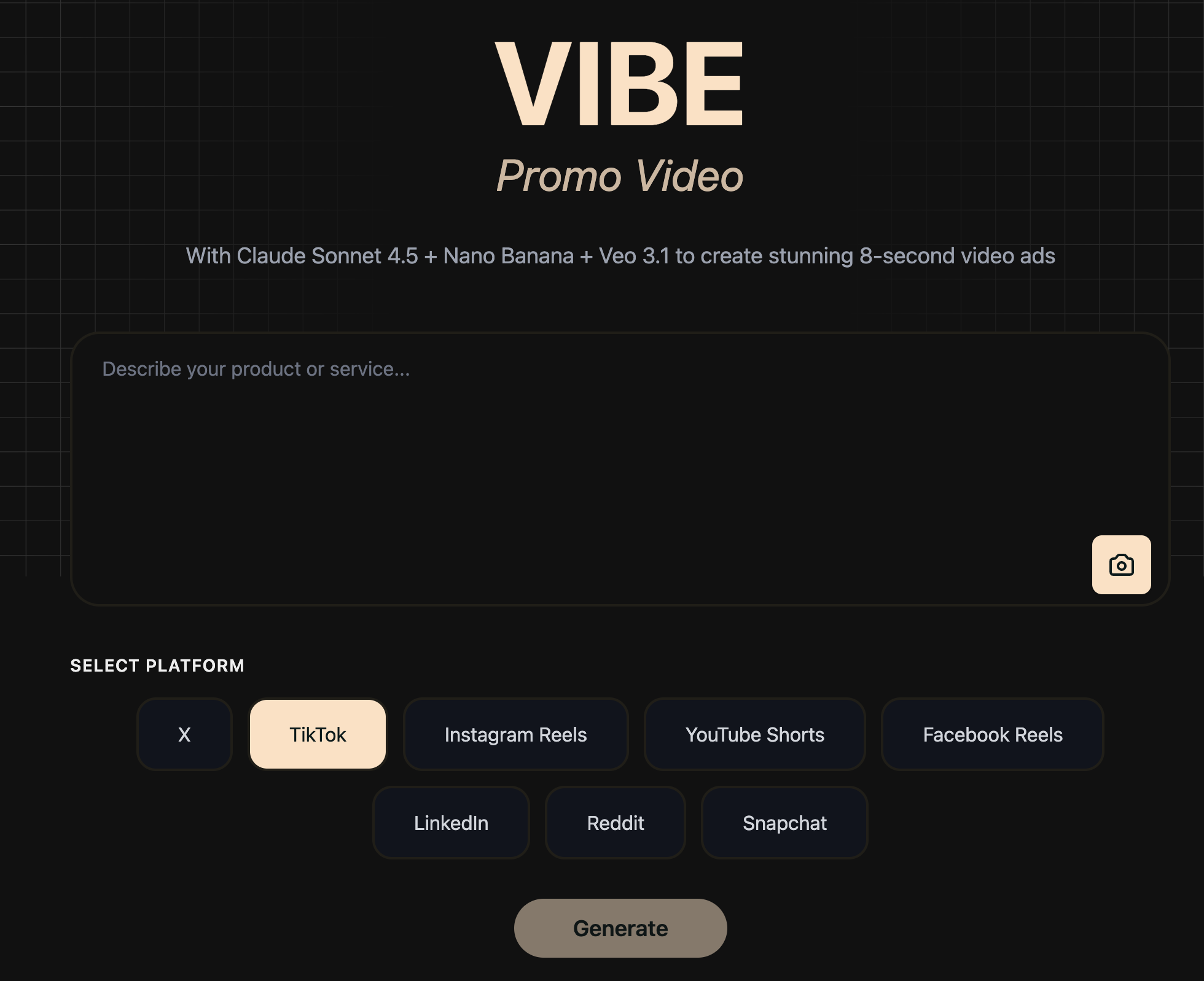 screenshot of aipromo