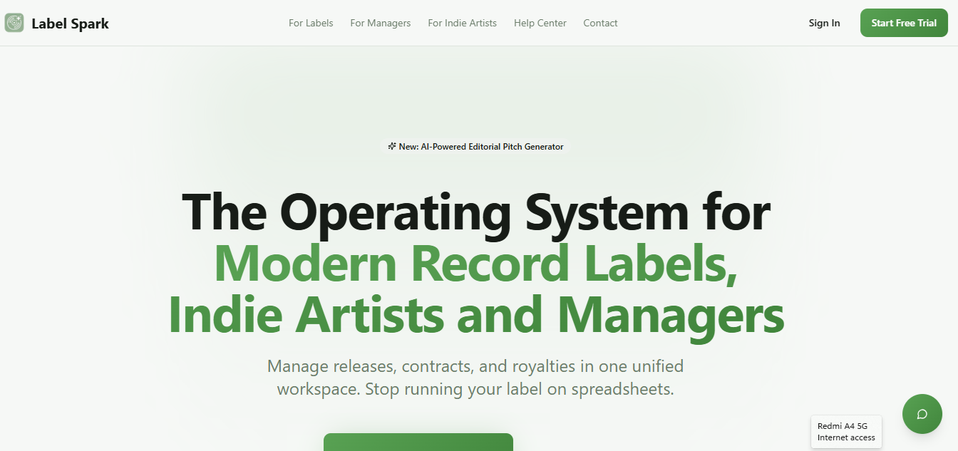 screenshot of LabelSpark