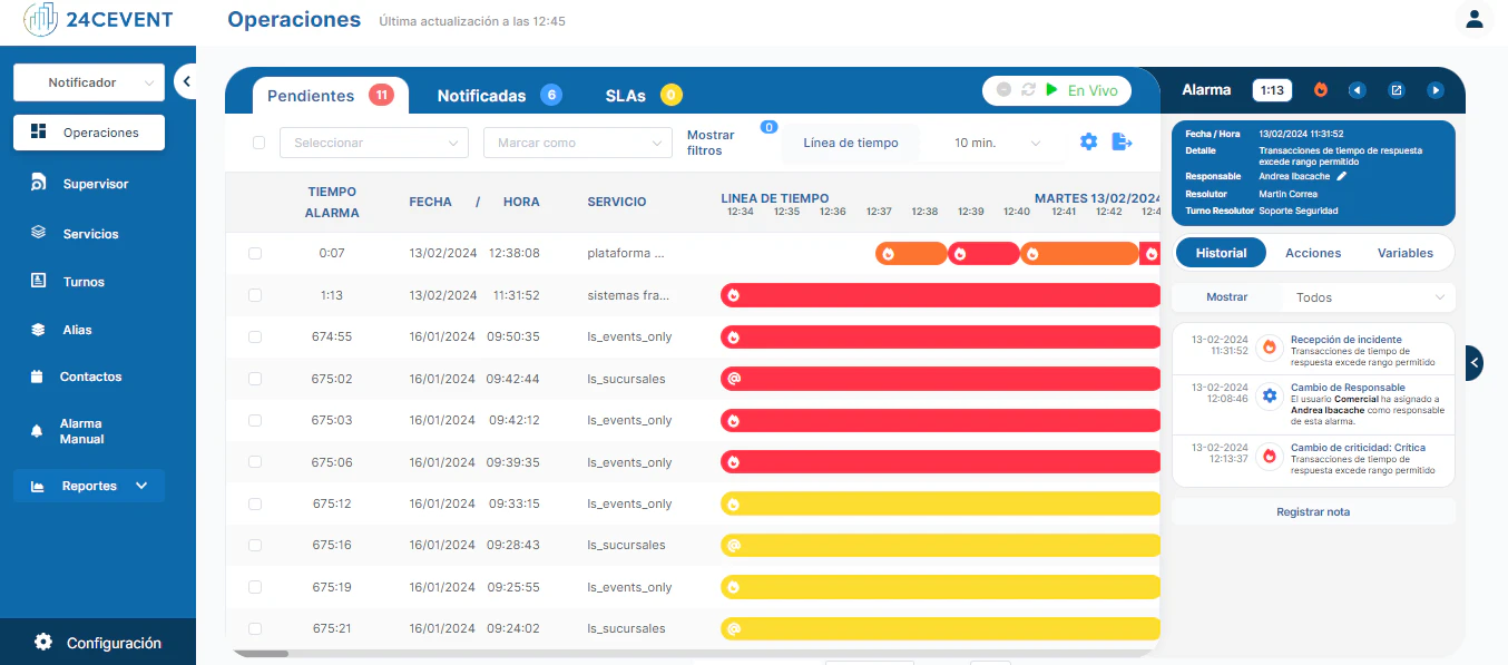 screenshot of 24Cevent