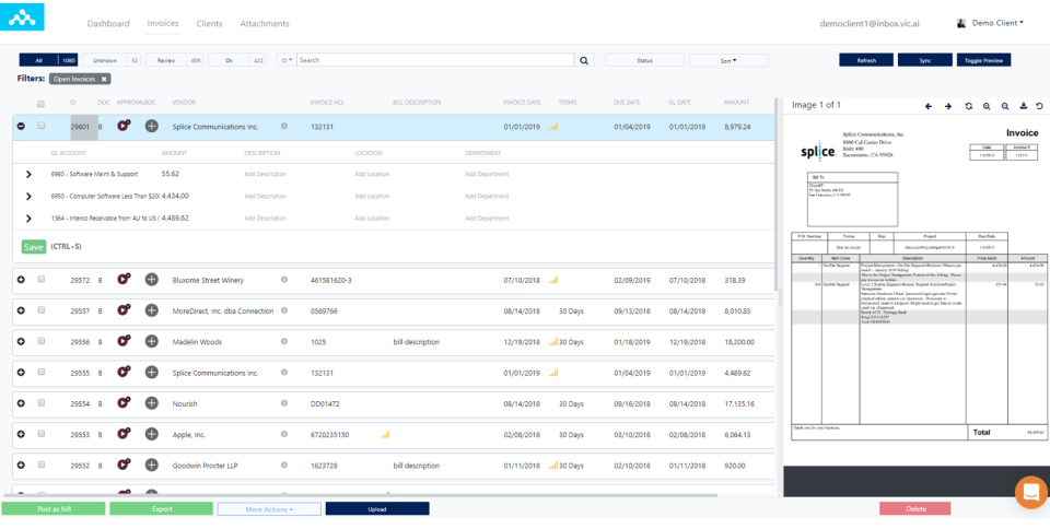 screenshot of 24SevenOffice