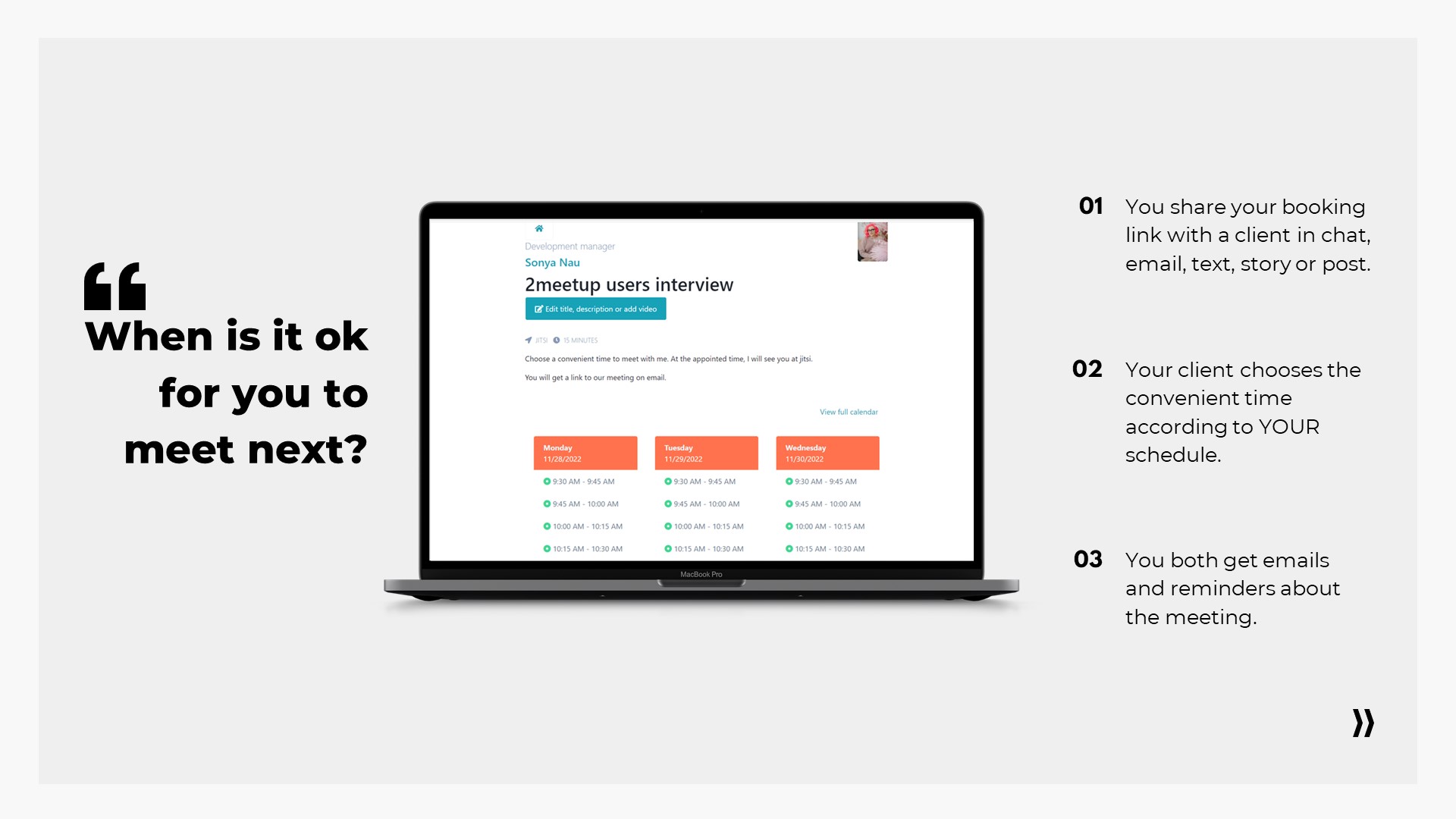 screenshot of 2meetup