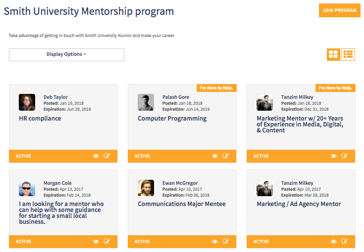 screenshot of 360Alumni