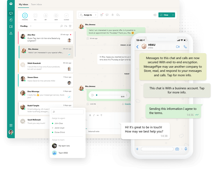 screenshot of 360dialog